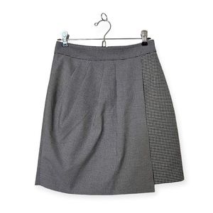 Club Monaco Black/White Houndstooth A-Line Mini Skirt Size 2